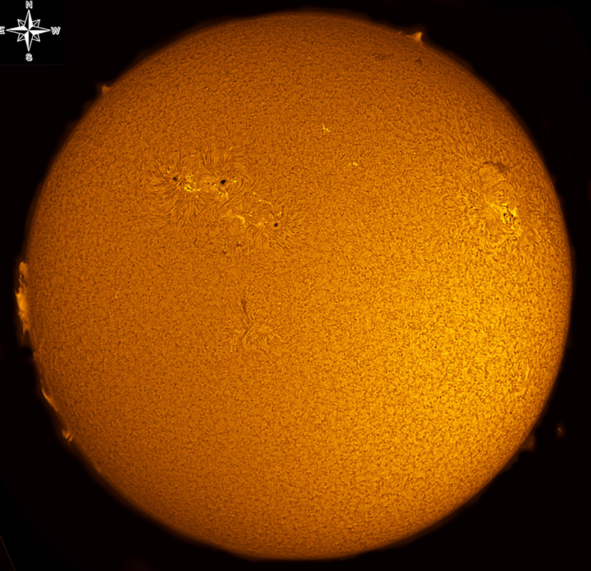 Solar Disk in h-alpha 04/17/2011