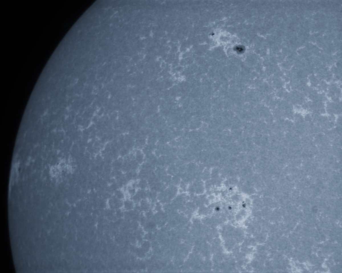 Sunspots 2038 and 2042 in CaK 04/19/2014