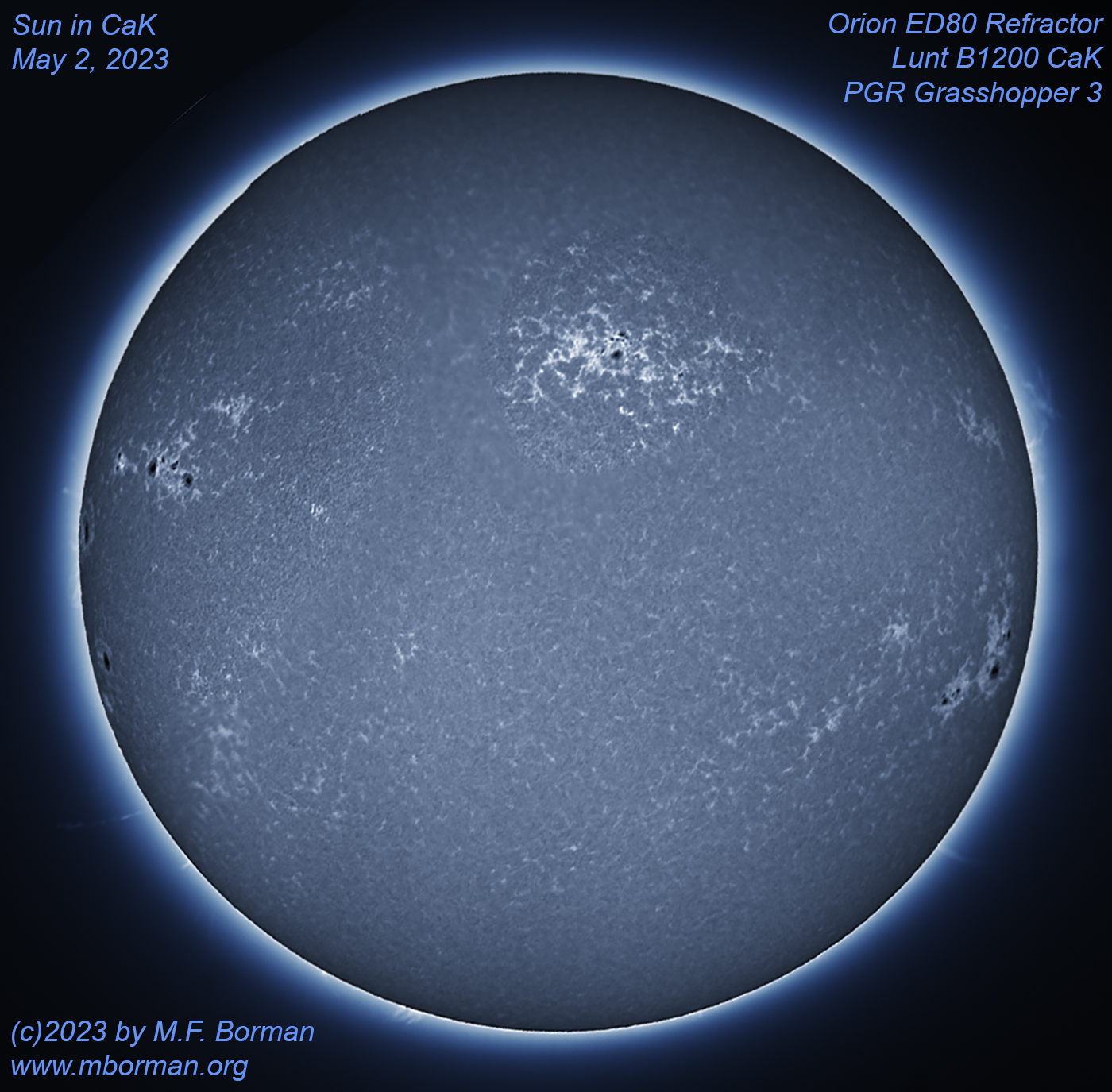 Solar disk in CaK 05/02/2023