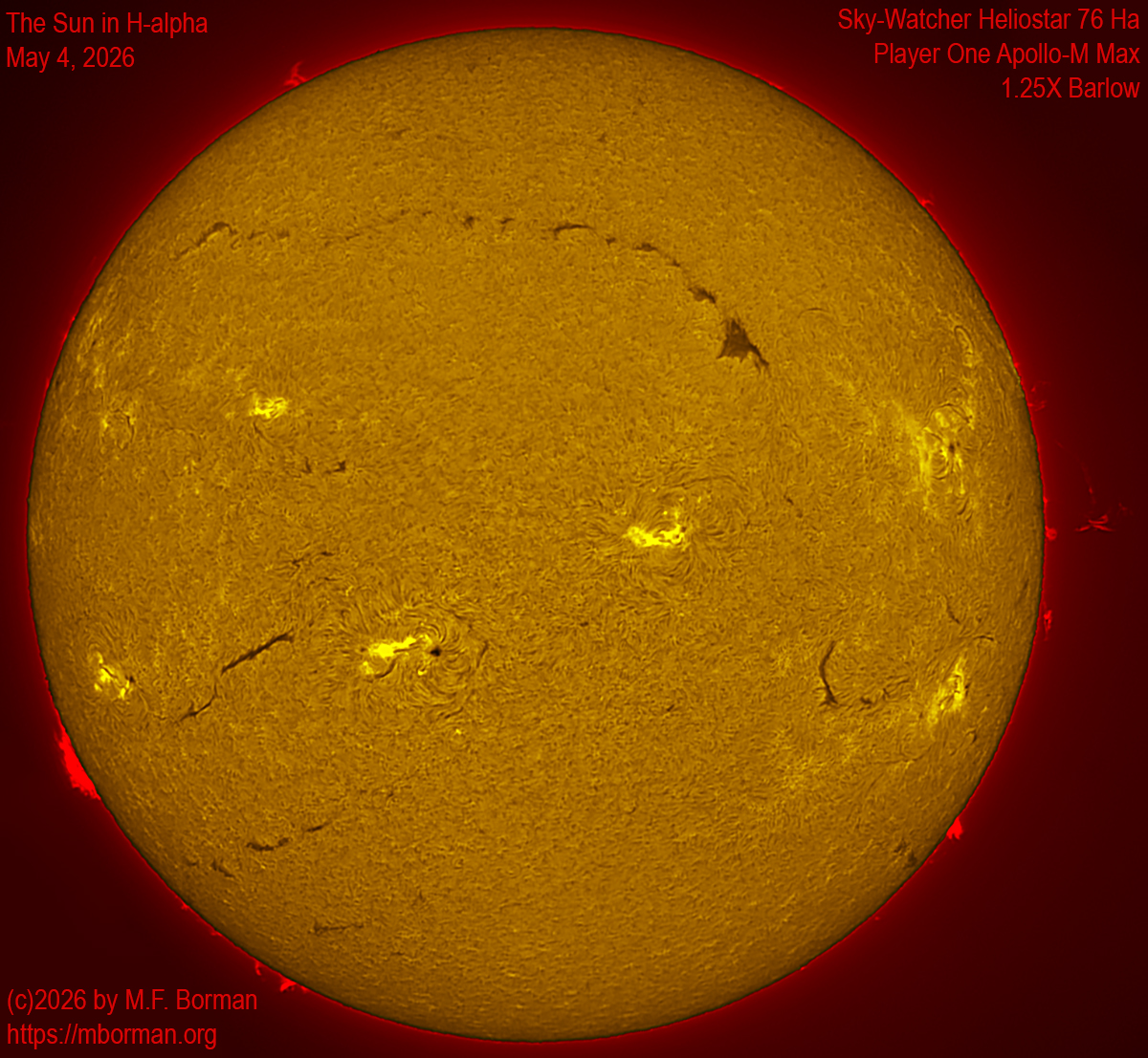 Solar image in h-alpha 05/04/26