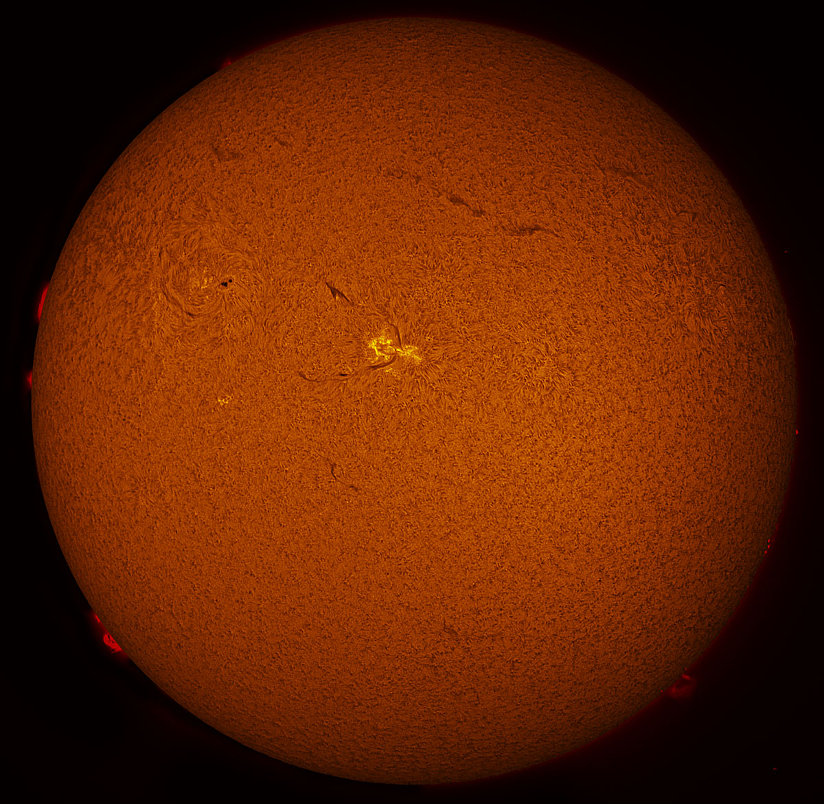 Solar Disk in h-alpha 05/07/2016