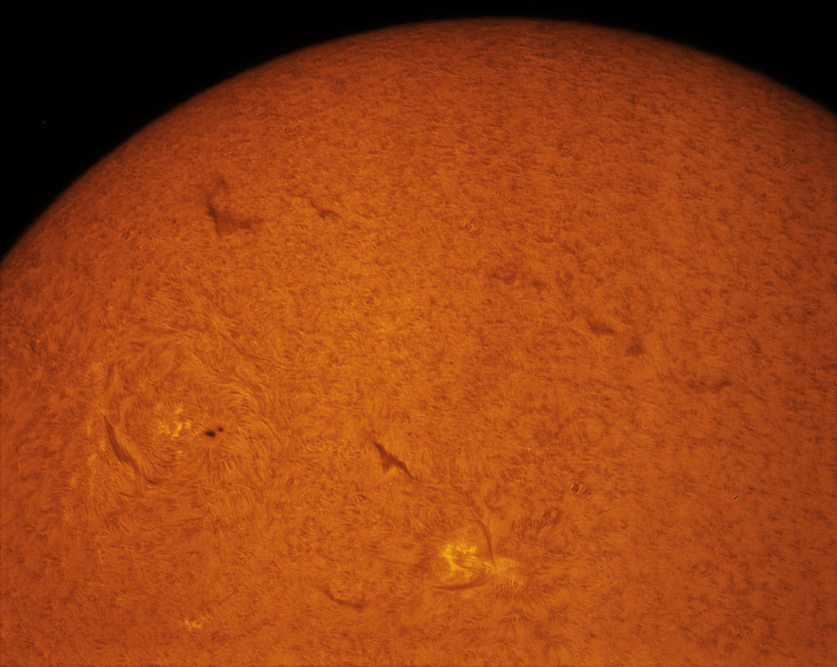 Sunspot 2541 and 2542 in h-alpha 05/07/2016