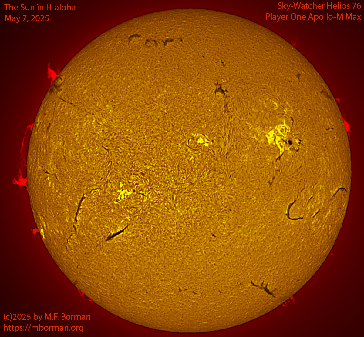 Solar image in h-alpha 05/07/25