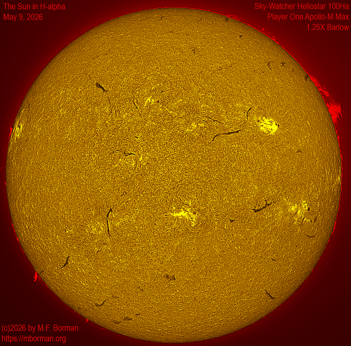 Solar image in h-alpha 05/09/26