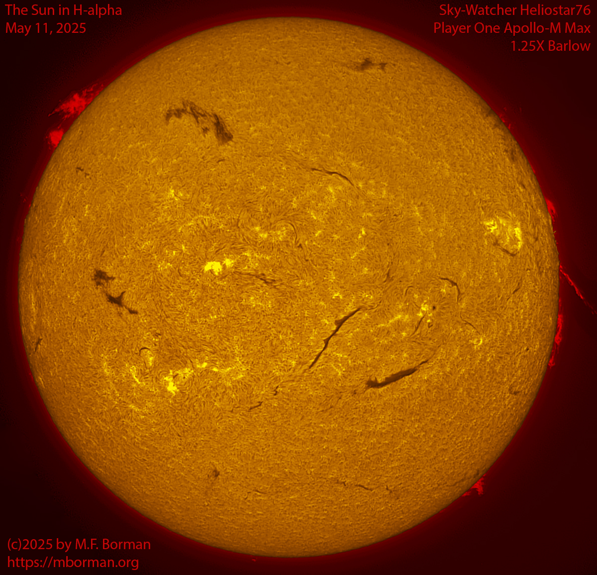 Solar image in h-alpha 05/11/25