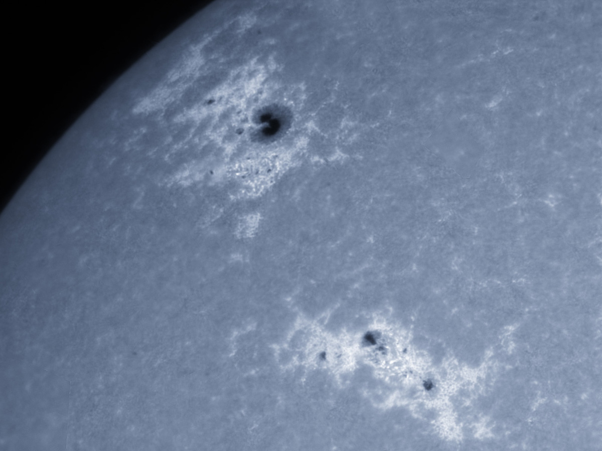 Sunspots 1744, and 1745 in CaK 05/12/2013