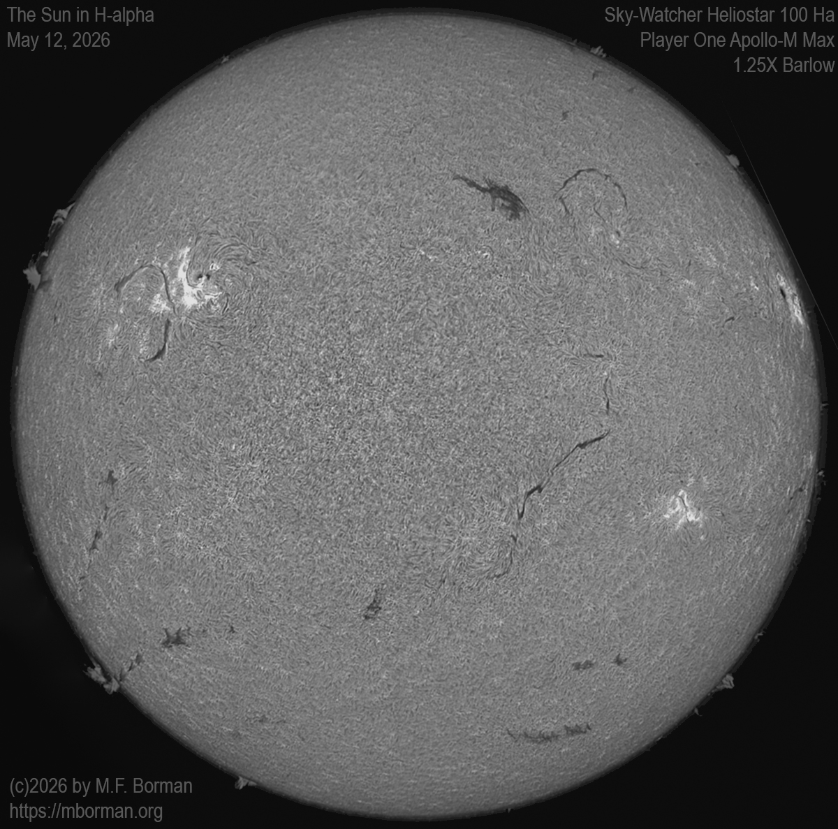 Solar image in h-alpha 05/12/26