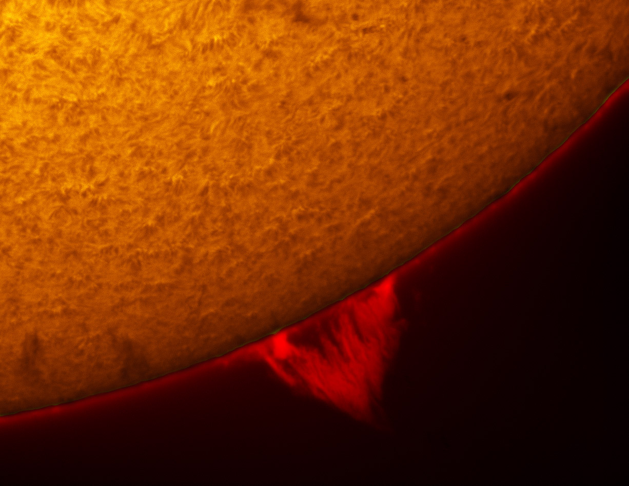 Solar Prominence in h-alpha 05/13/2012