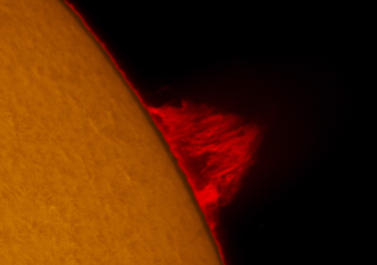 Solar Prominence in h-alpha 05/13/2012 with PGR Flea 3