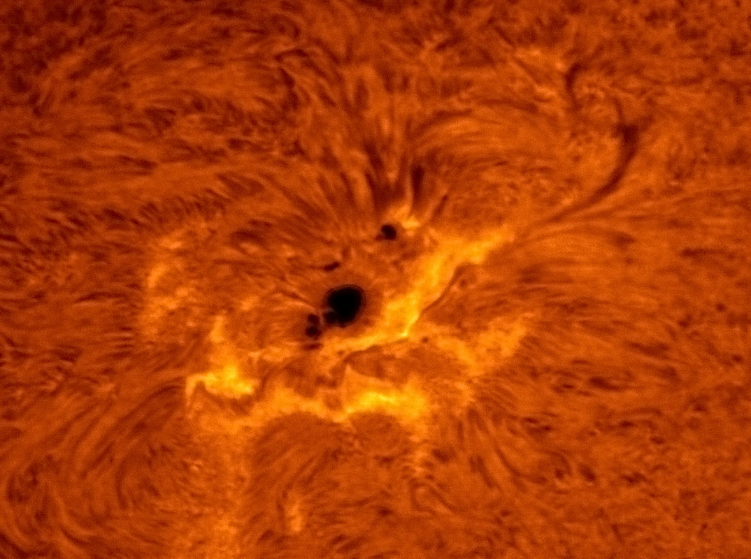 Sunspot 1476 in h-alpha 05/13/2012 with PGR Flea 3