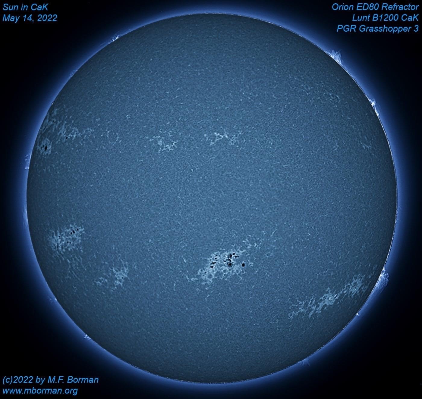 Solar disk in CaK 05/14/2022
