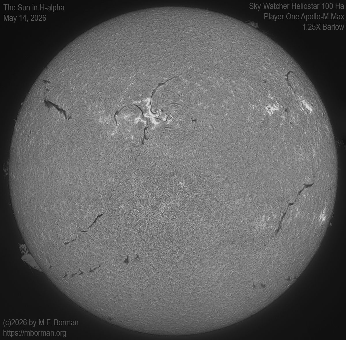Solar image in h-alpha 05/14/26