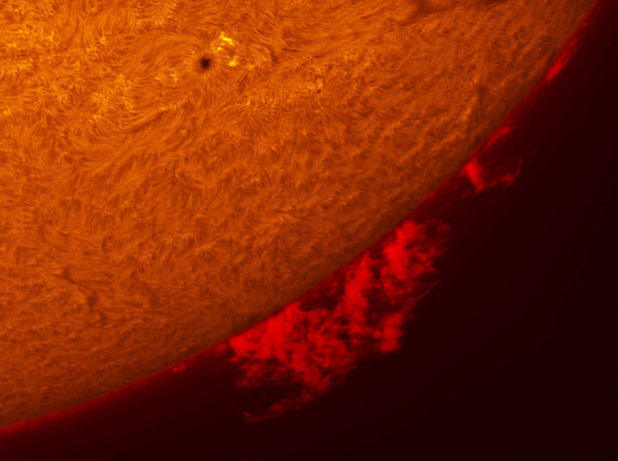 Solar Prominence in h-alpha 05/18/2012
