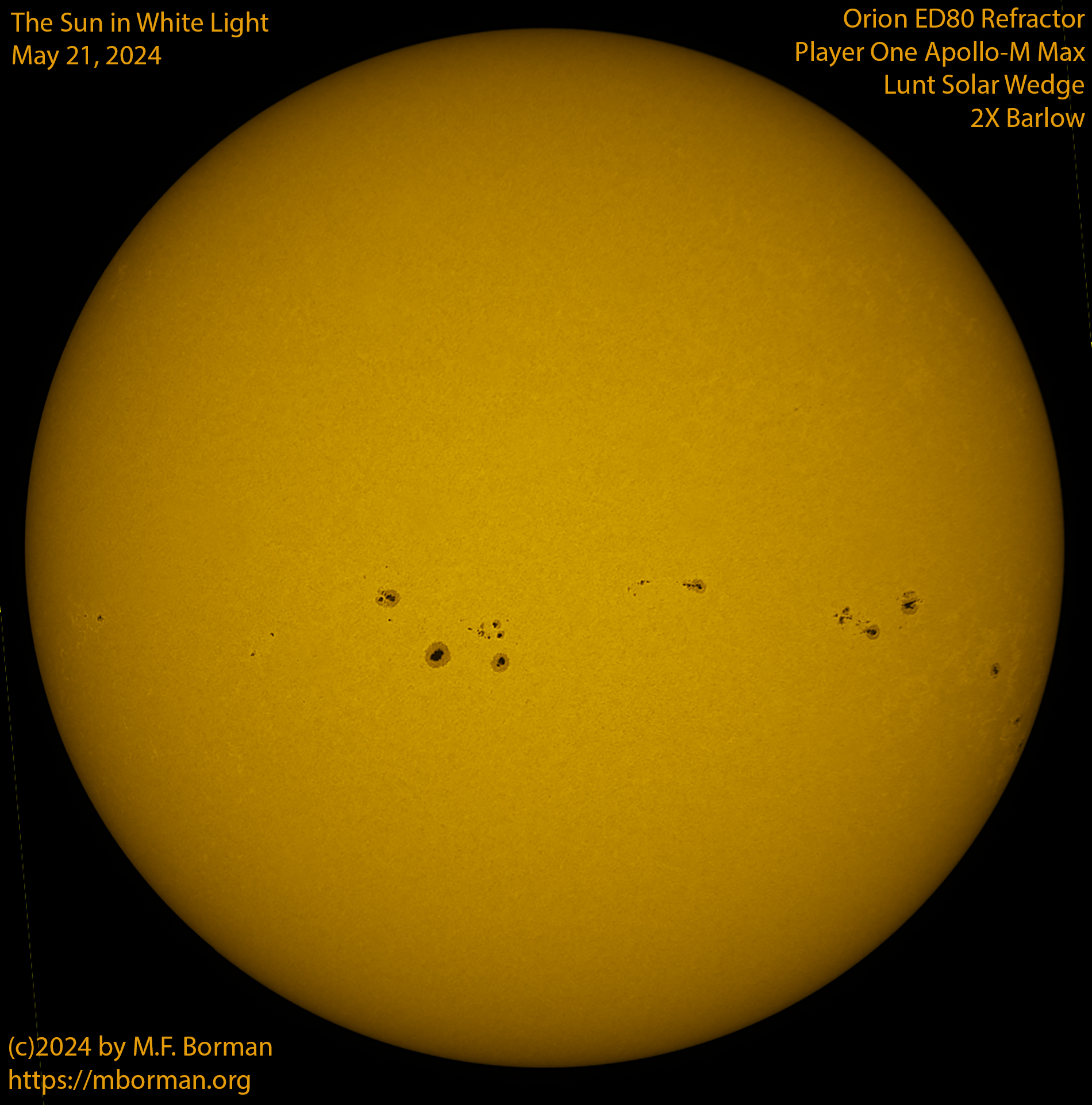 Solar image in white light 05/21/24