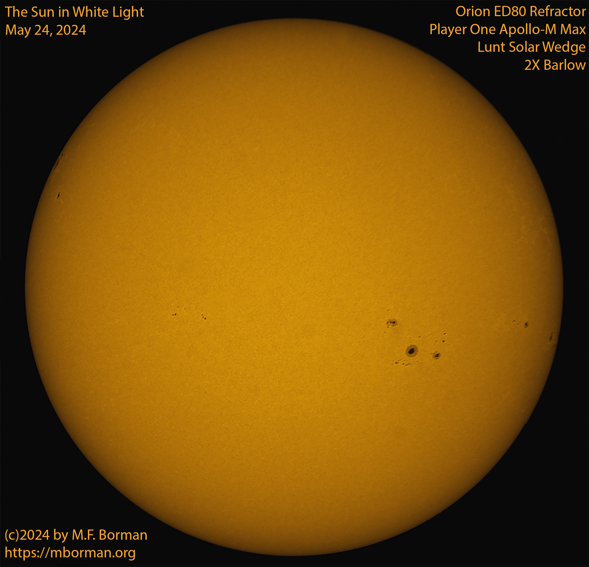Solar image in white light 05/24/24