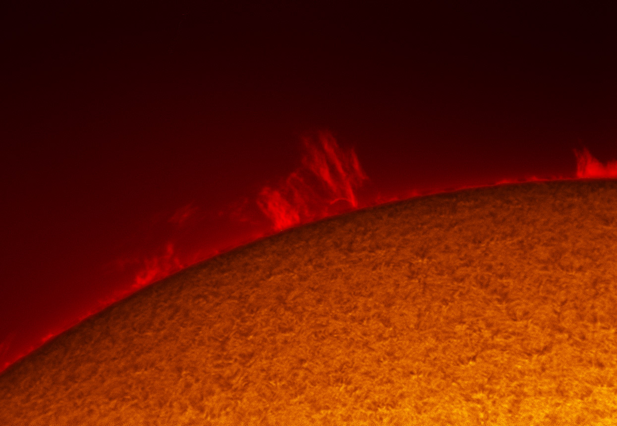 Solar Prominence in h-alpha 05/27/2012
