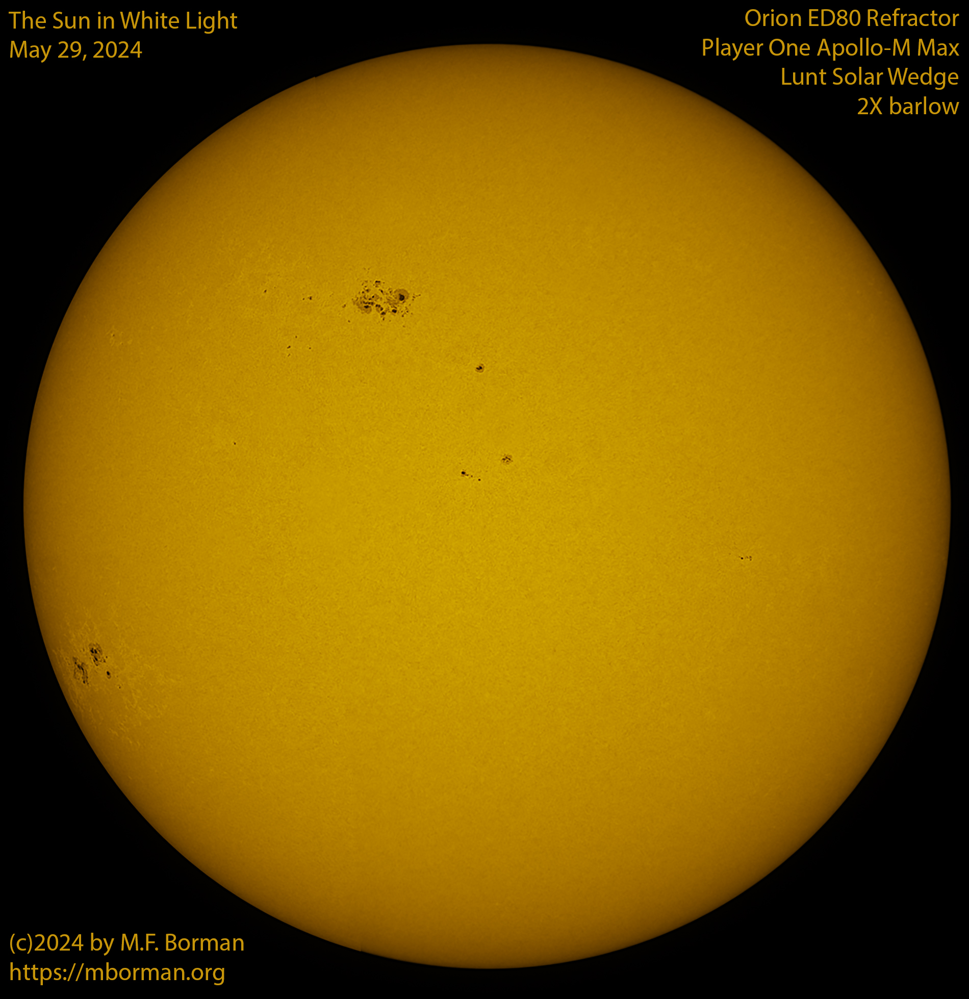 Solar image in white light 05/29/24