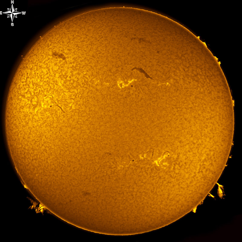 Solar Disk in h-alpha 06/04/2011