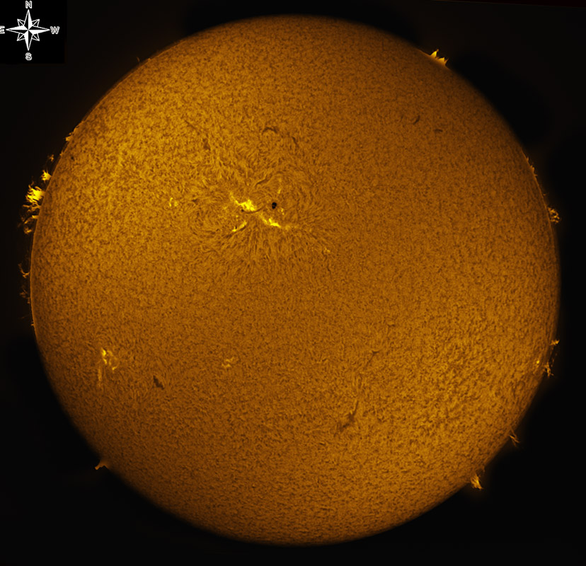 Solar Disk in h-alpha 06/19/2011