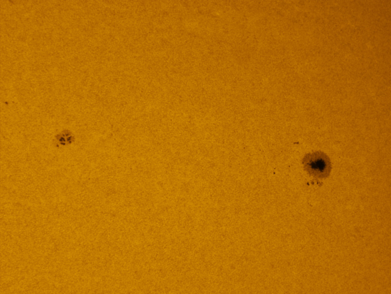 Sunspot 1513, 1516, and 1517 in white light 07/04/2012