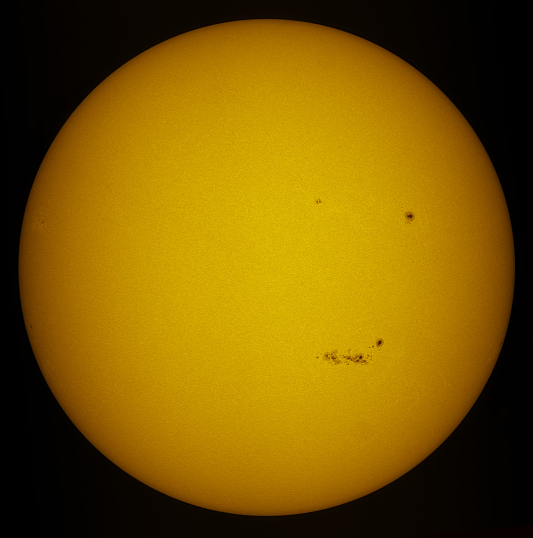Solar Disk in white light 07/04/2012