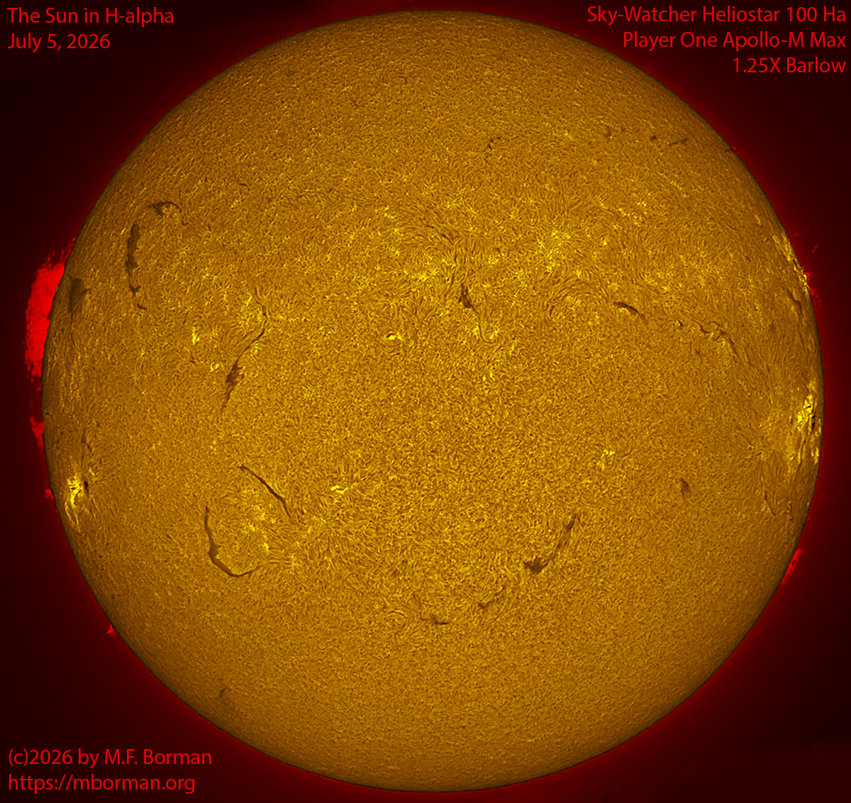 Solar image in h-alpha 07/05/26