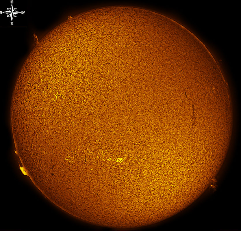 Solar Disk in h-alpha 07/09/2011