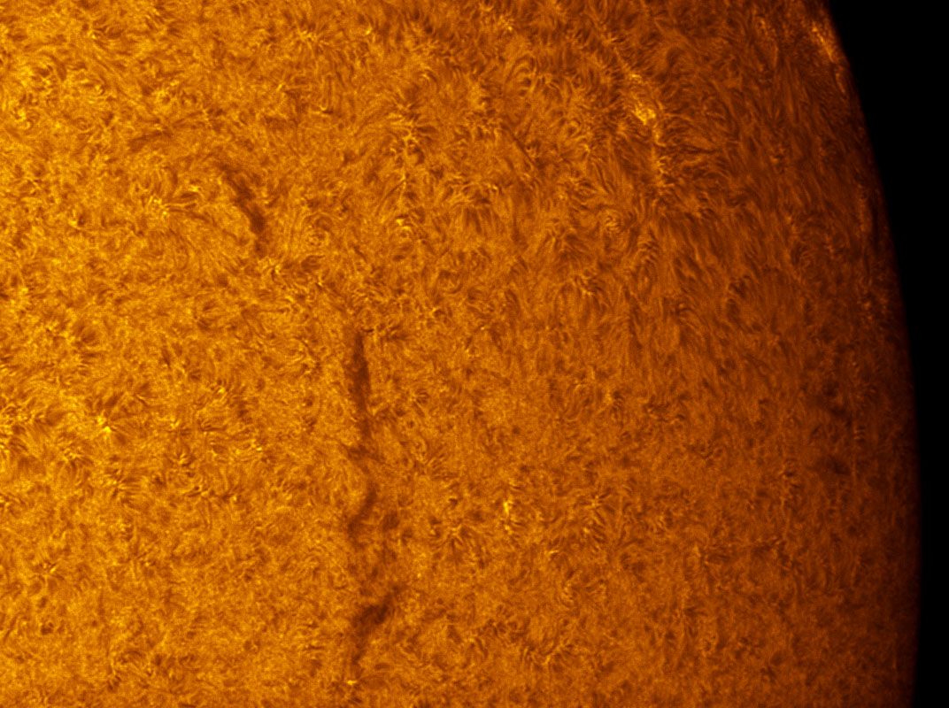 Sunspots 1243 and 1246 in h-alpha 7/09/2011