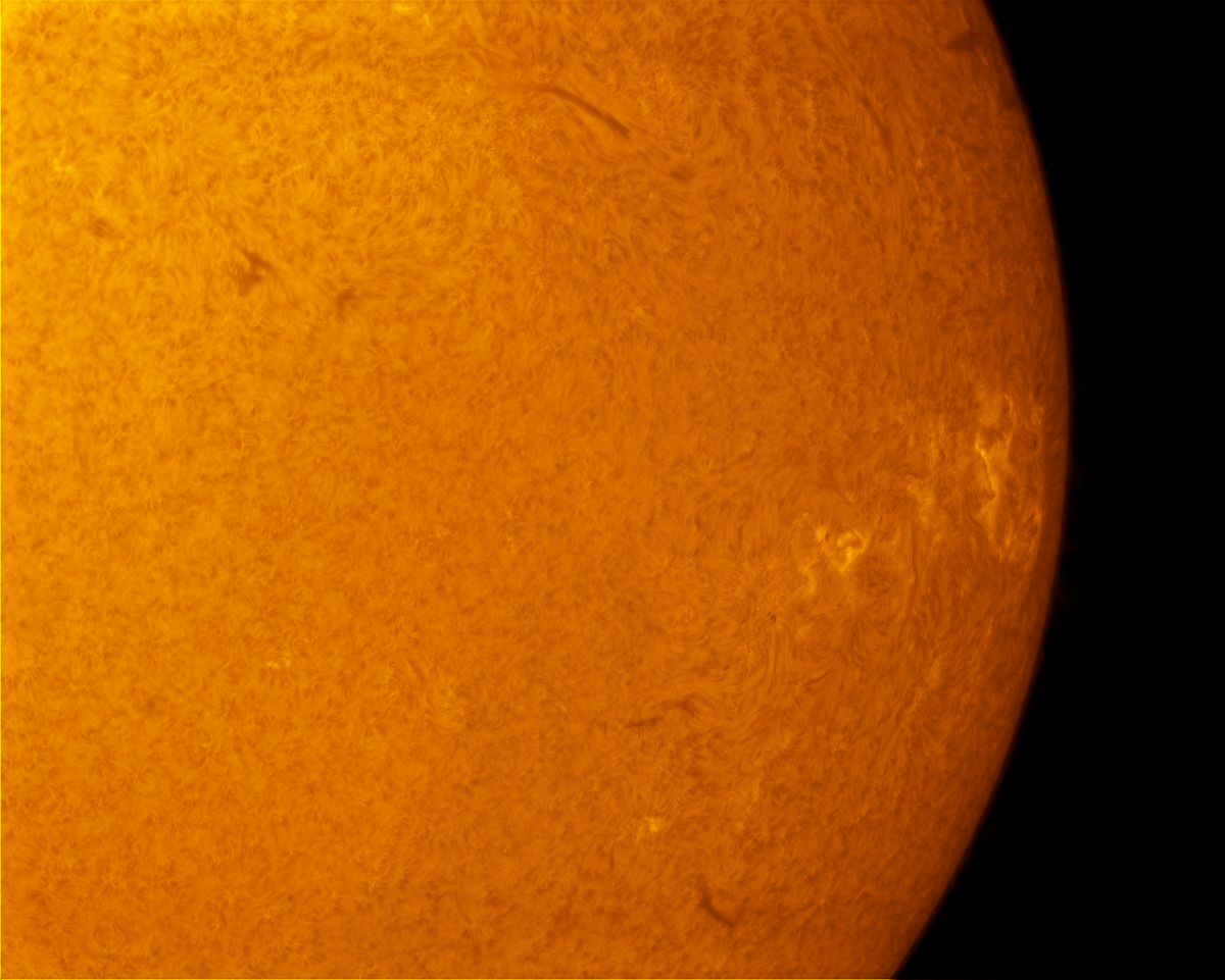 Sunspots 1785, 1787, and 1788 in h-alpha 07/12/2013