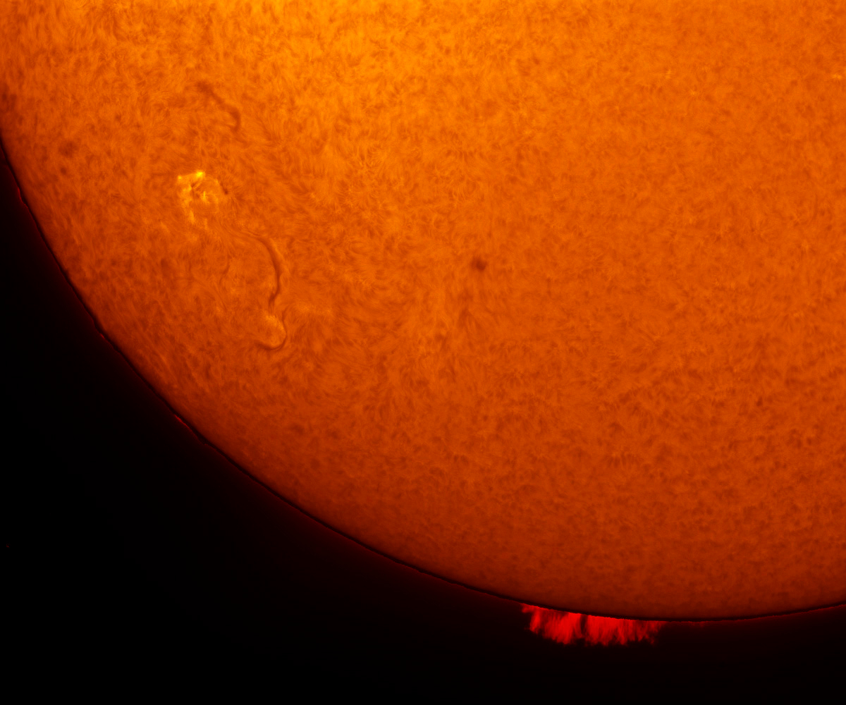 Sunspot 1791 in h-alpha 07/12/2013