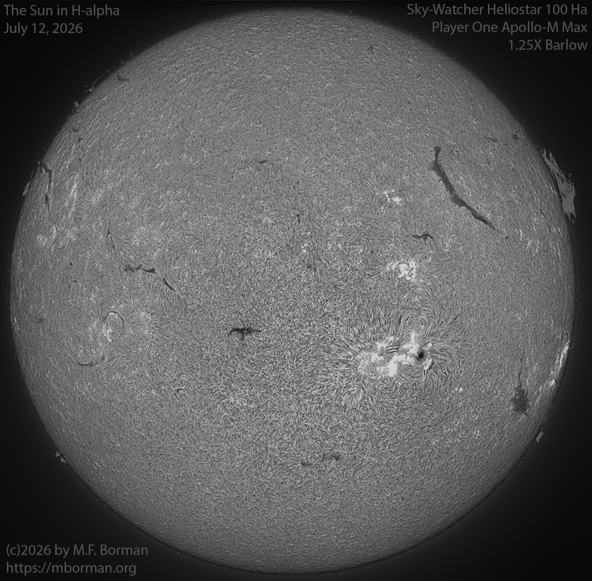 Solar image in h-alpha 07/12/26