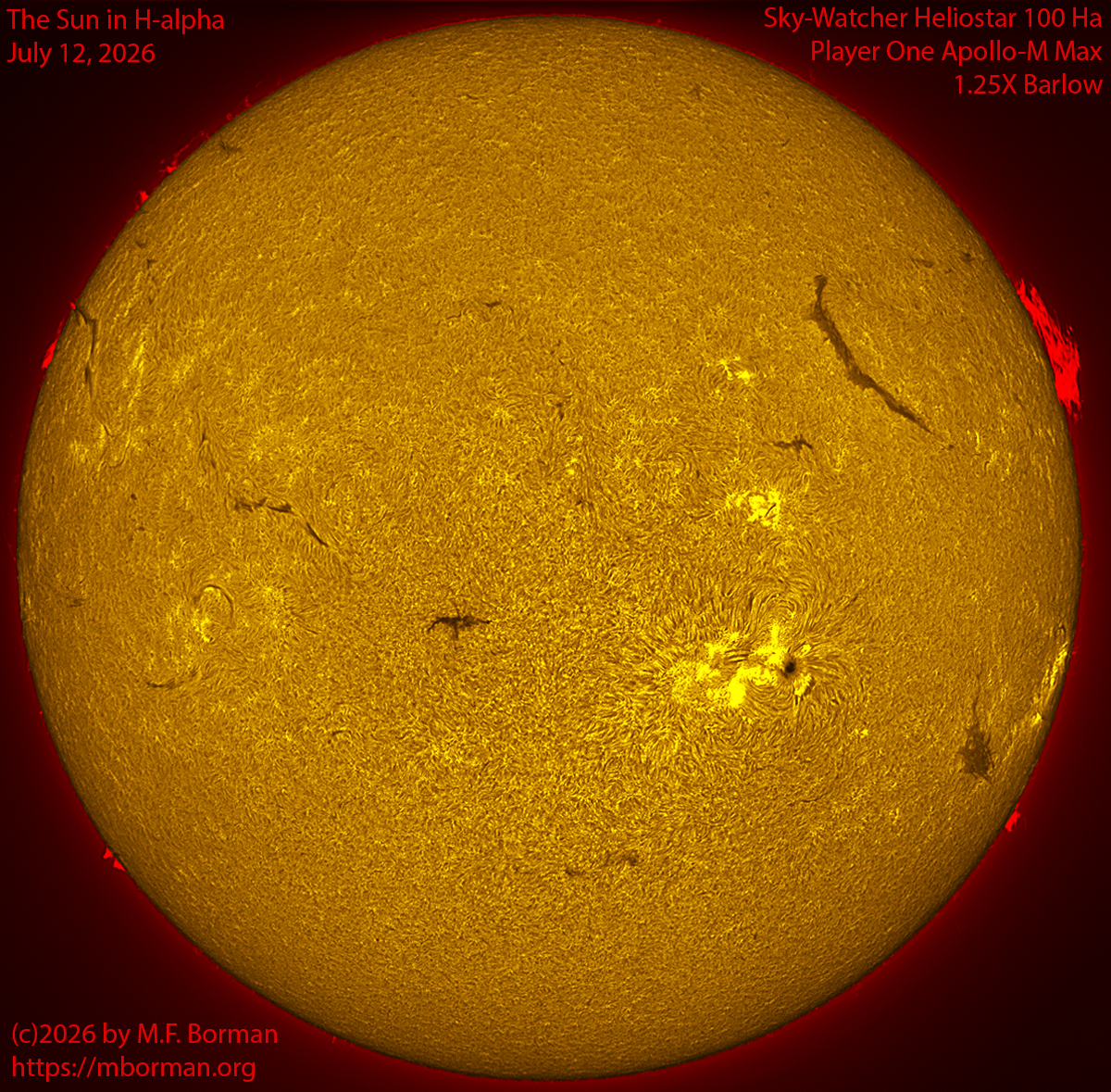 Solar image in h-alpha 07/12/26
