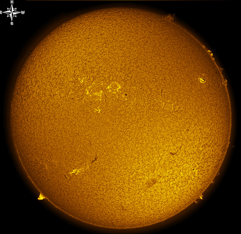 Solar Disk in h-alpha 07/17/2011