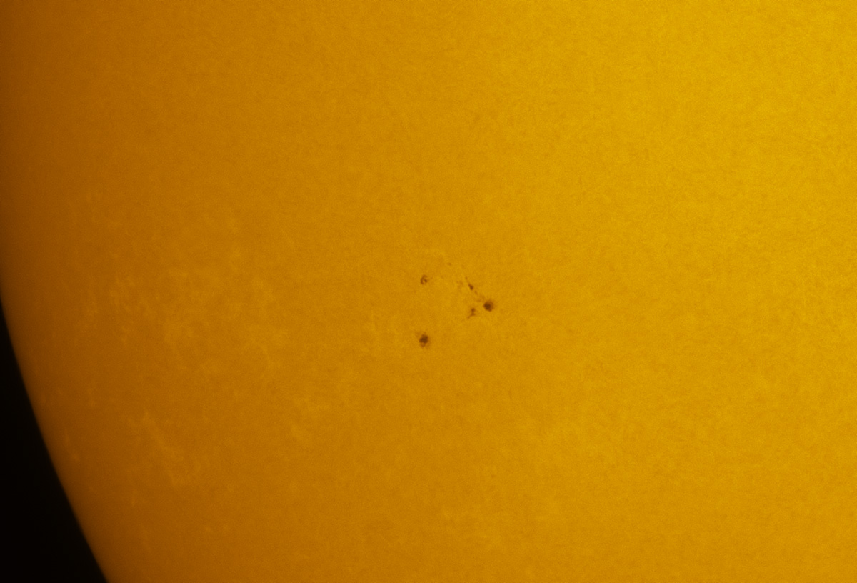 Sunspots 1799, and 1800 in white light 07/20/2013