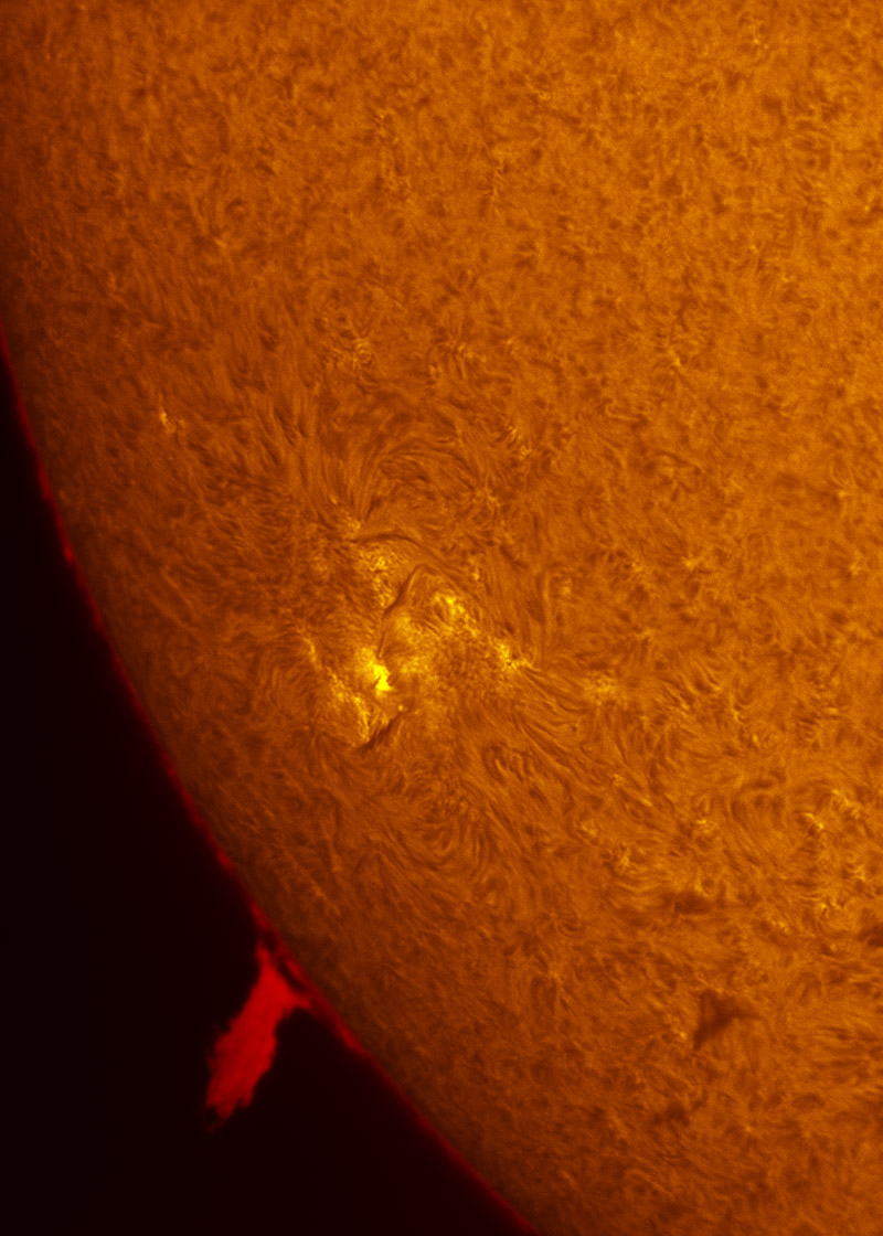 Sunspot 1526 in h-alpha 07/21/2012