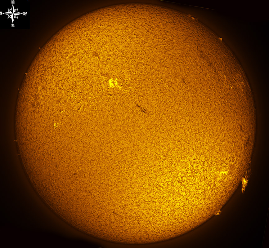 Solar Disk in h-alpha 07/23/2011