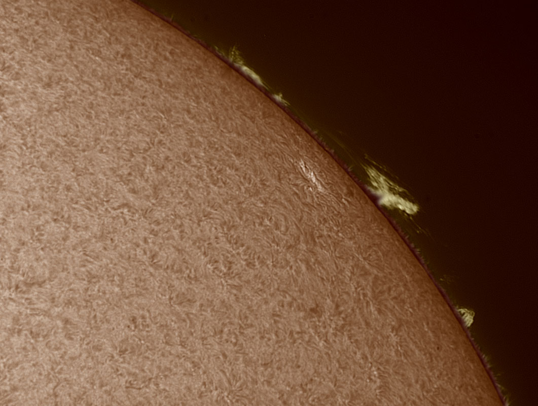 Solar Prominence in h-alpha 7/24/2010