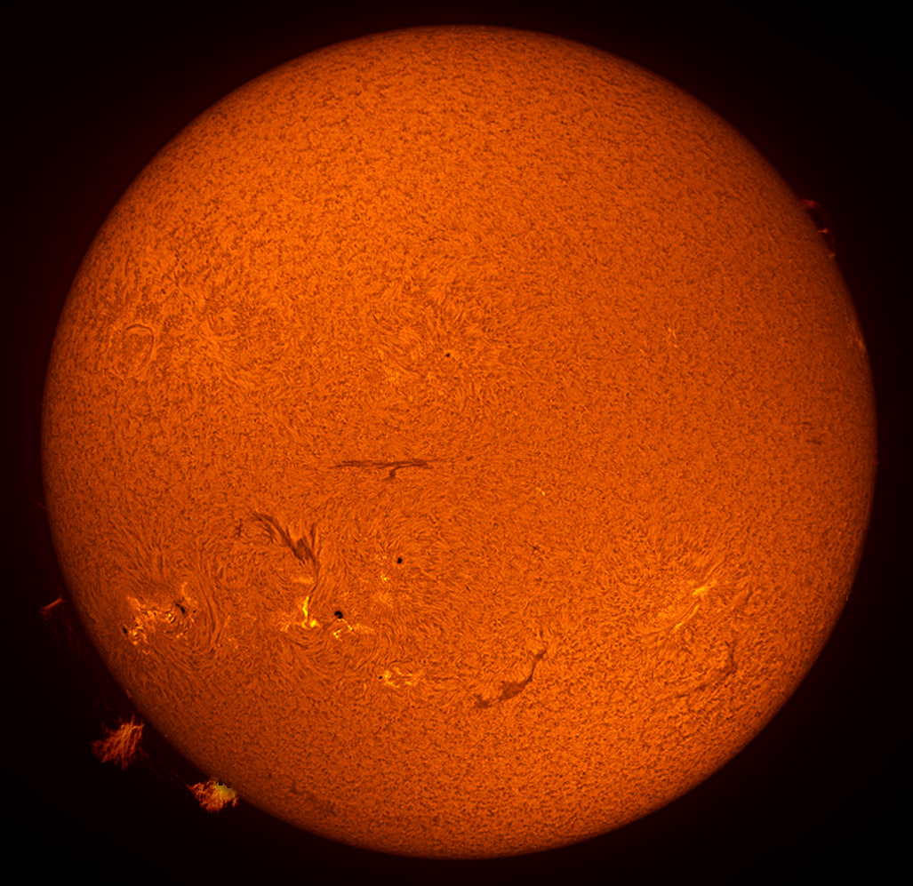 Solar Disk in h-alpha 07/28/2012 with DMK51AU02.AS camera
