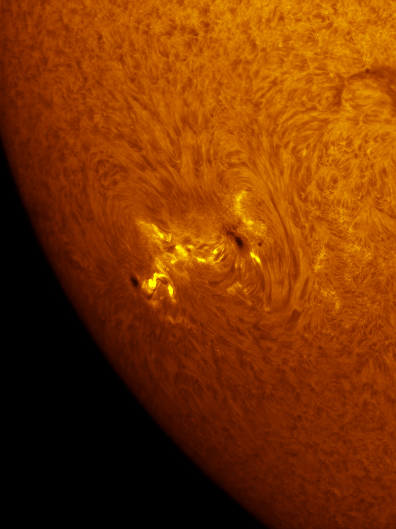 Sunspot 1532 in h-alpha 07/28/2012