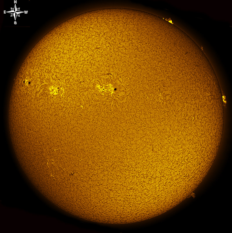 Solar Disk in h-alpha 07/29/2011