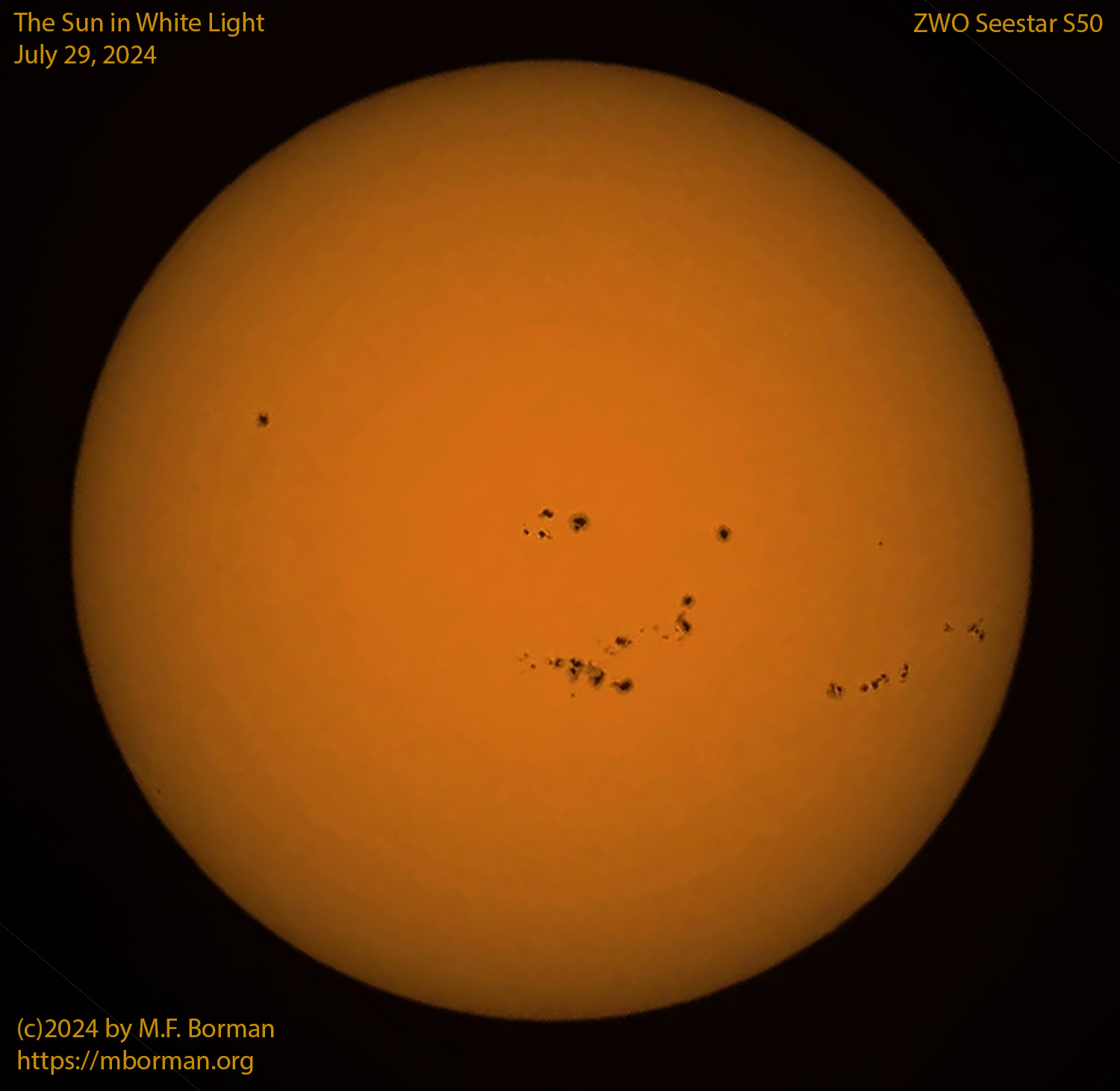 Solar image in white light 07/30/24