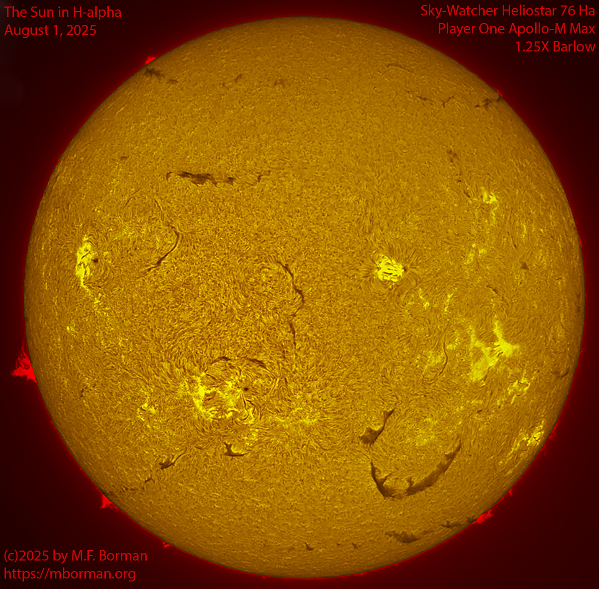 Solar image in h-alpha 08/01/25