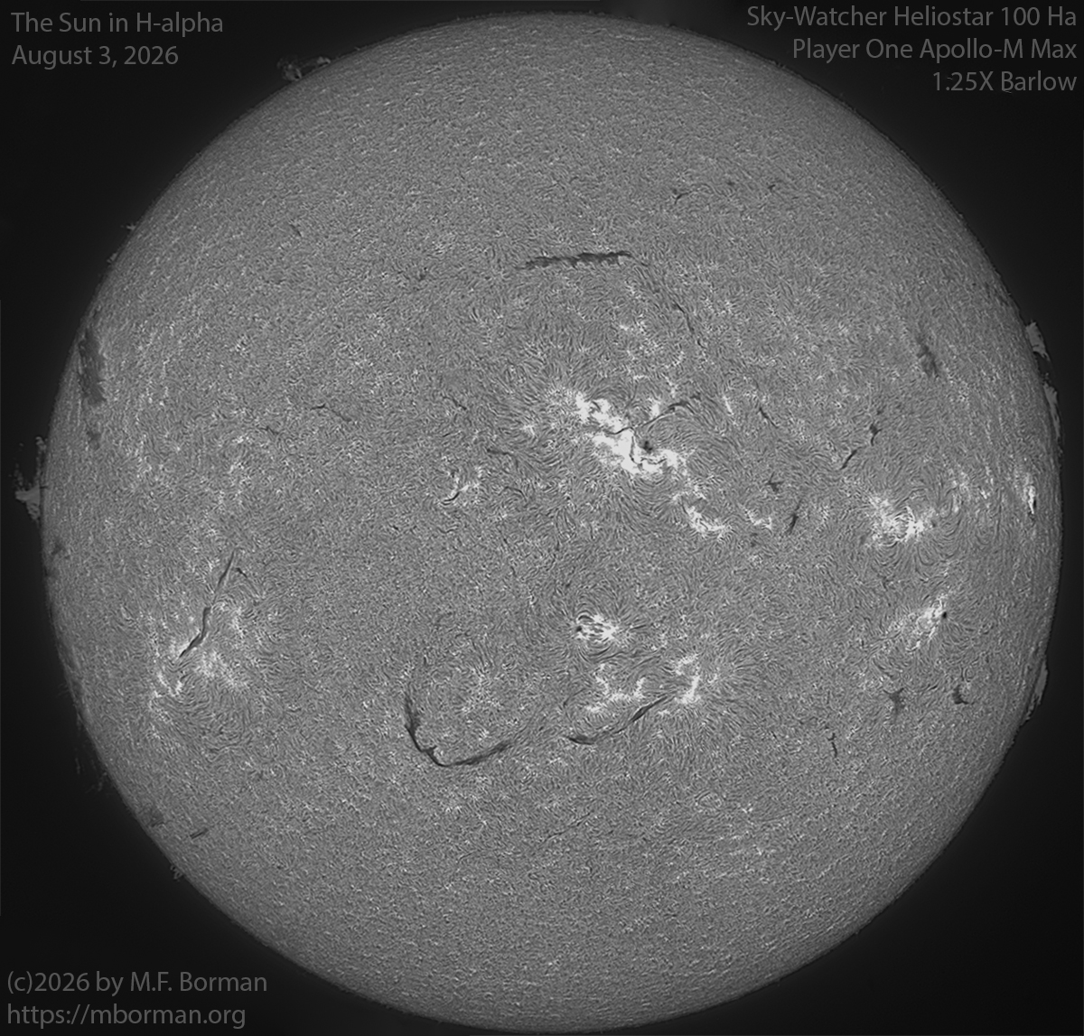 Solar image in h-alpha 08/03/26