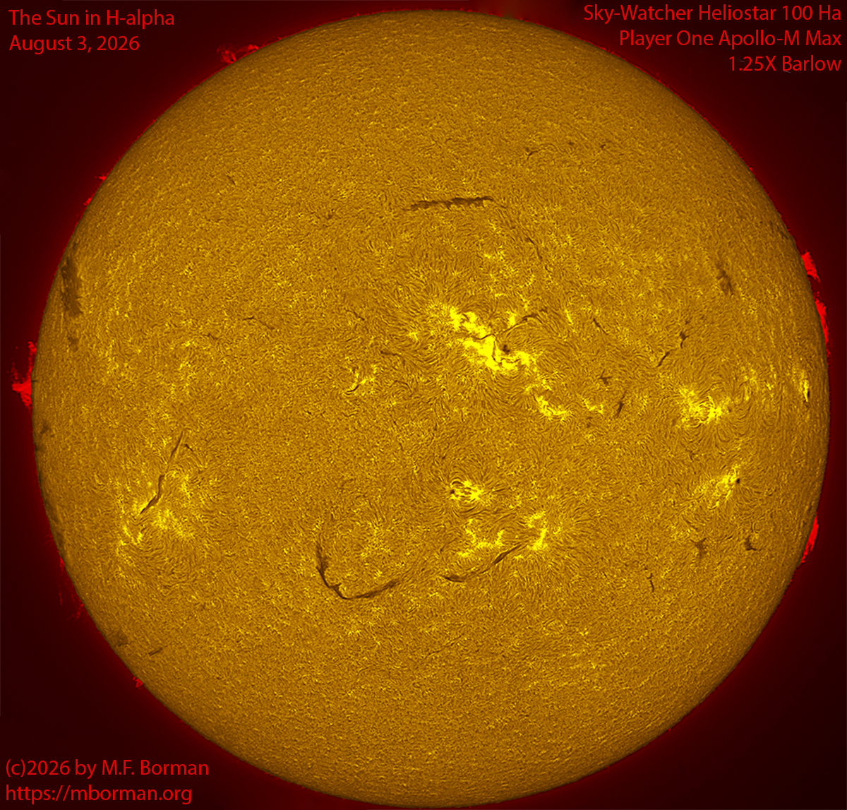 Solar image in h-alpha 08/03/26