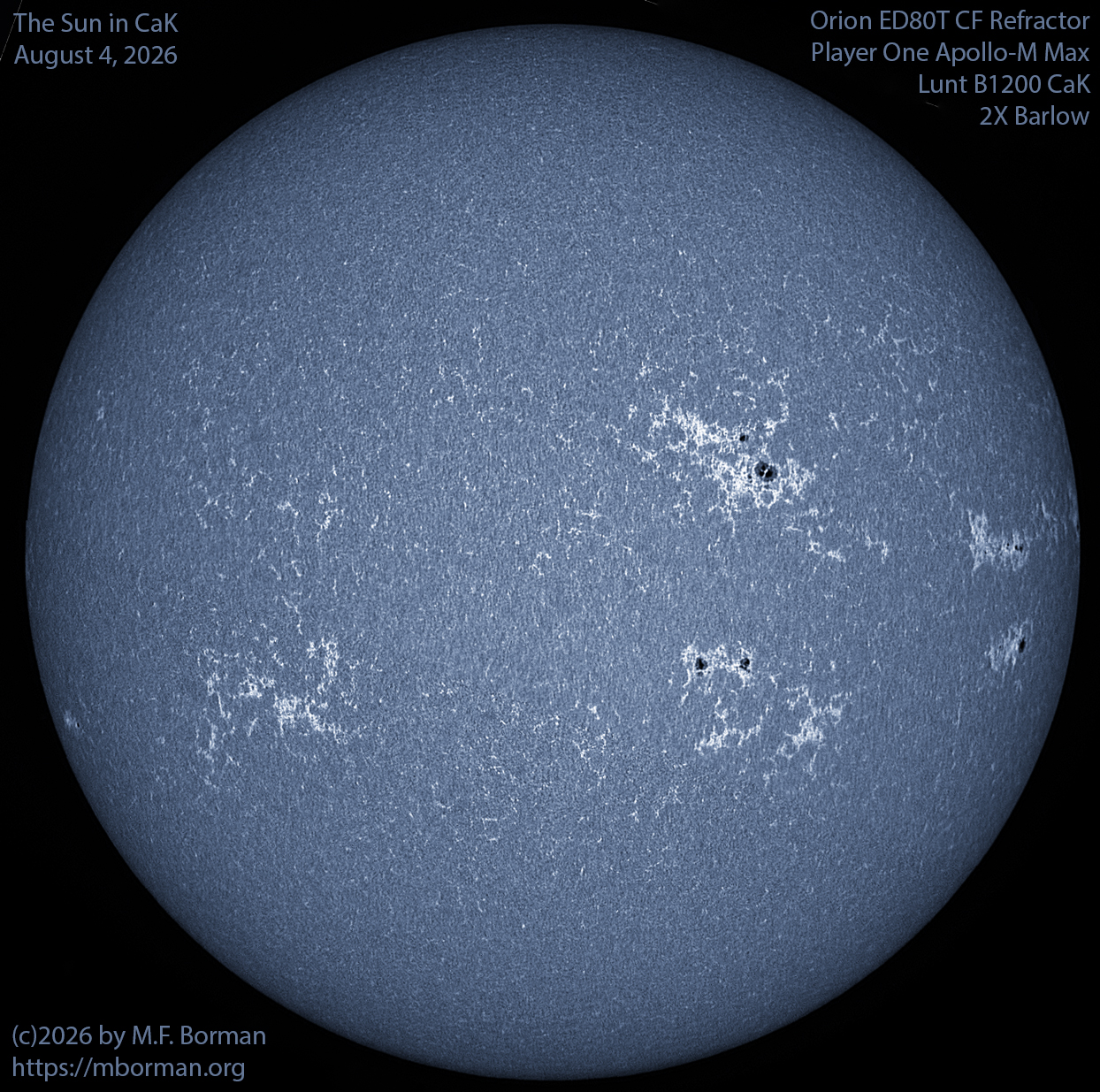 Solar image in CaK 08/04/26