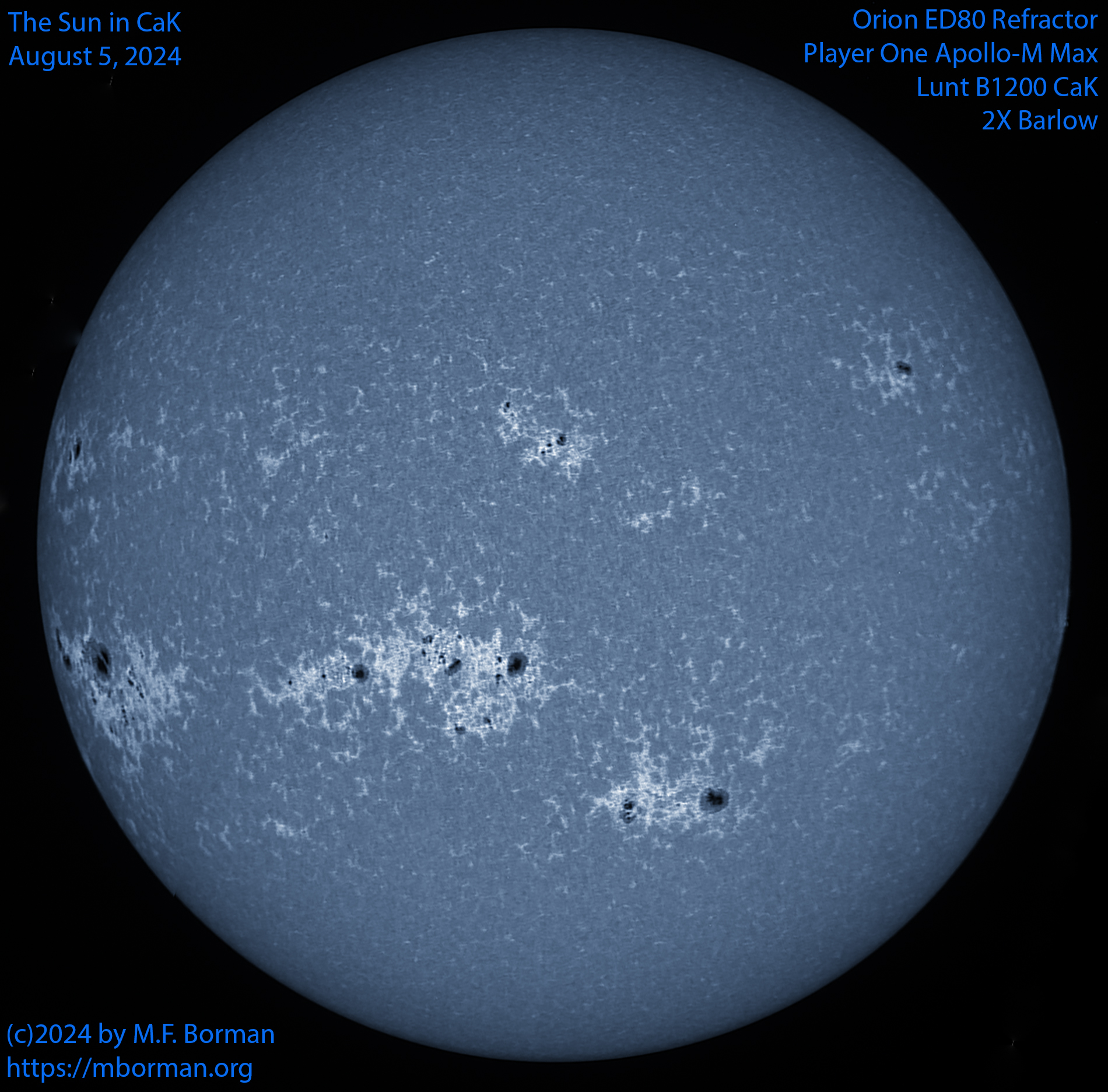 Solar image in CaK 08/05/24