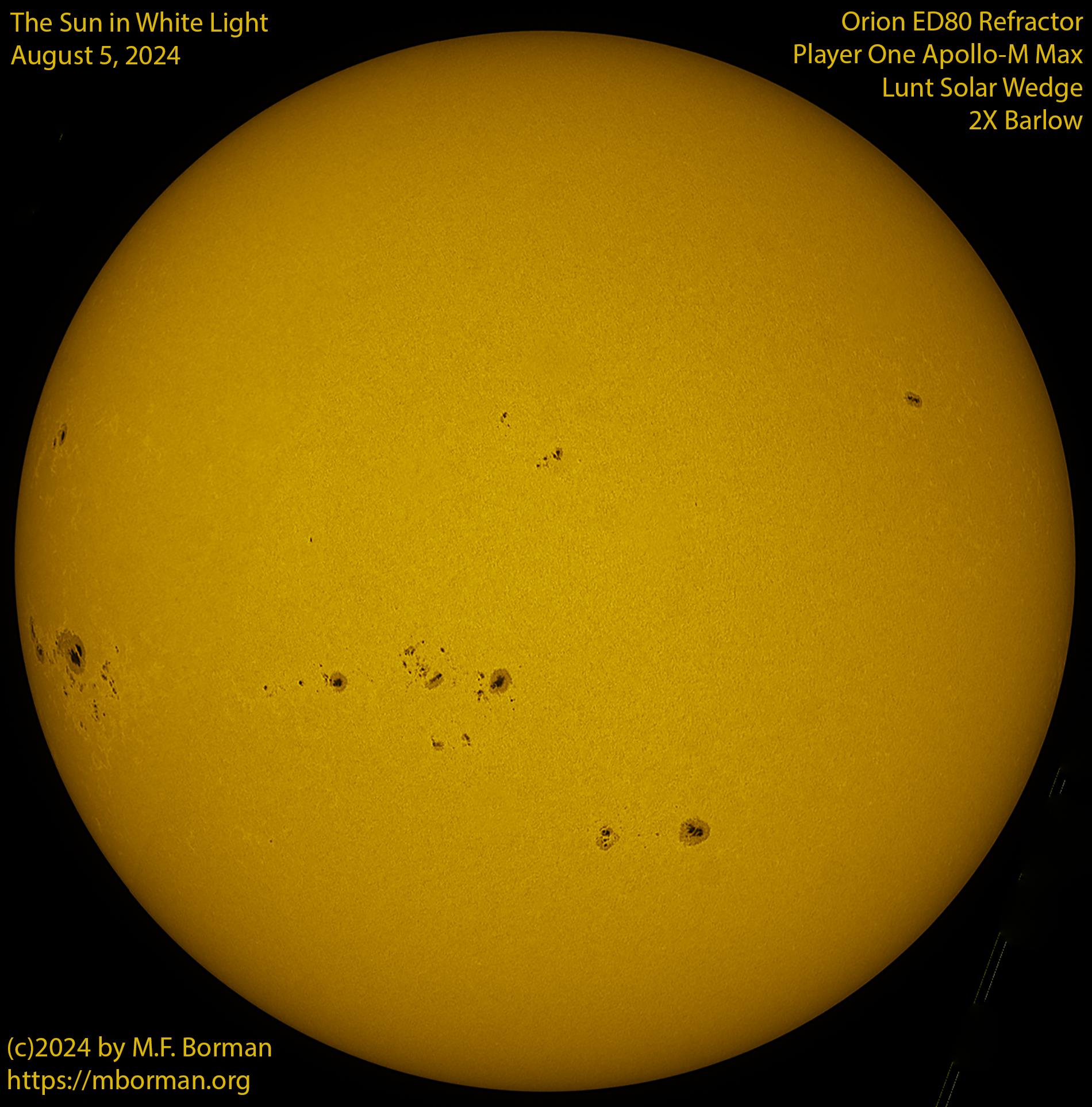 Solar image in white light 08/05/24