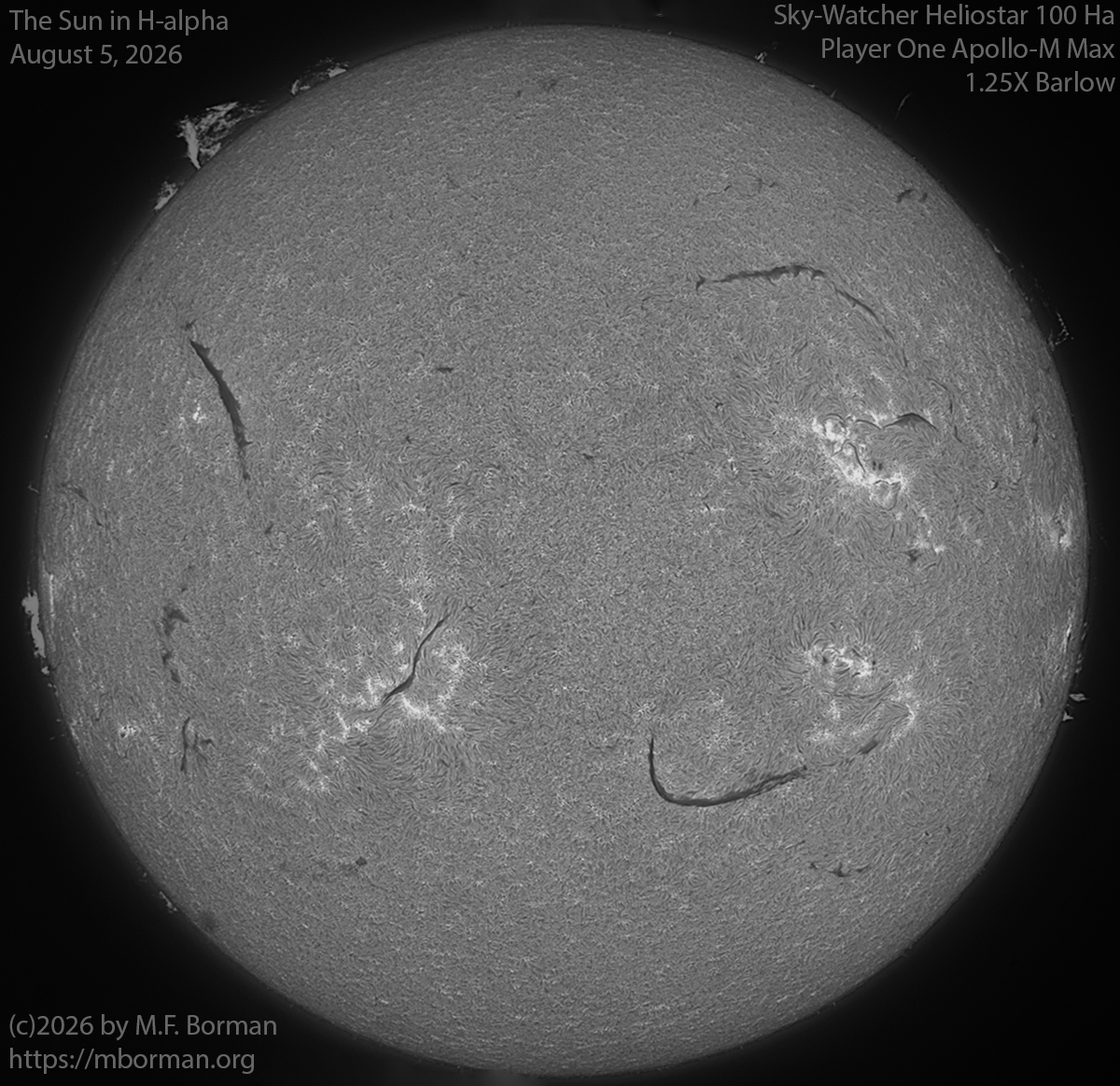 Solar image in h-alpha 08/05/26