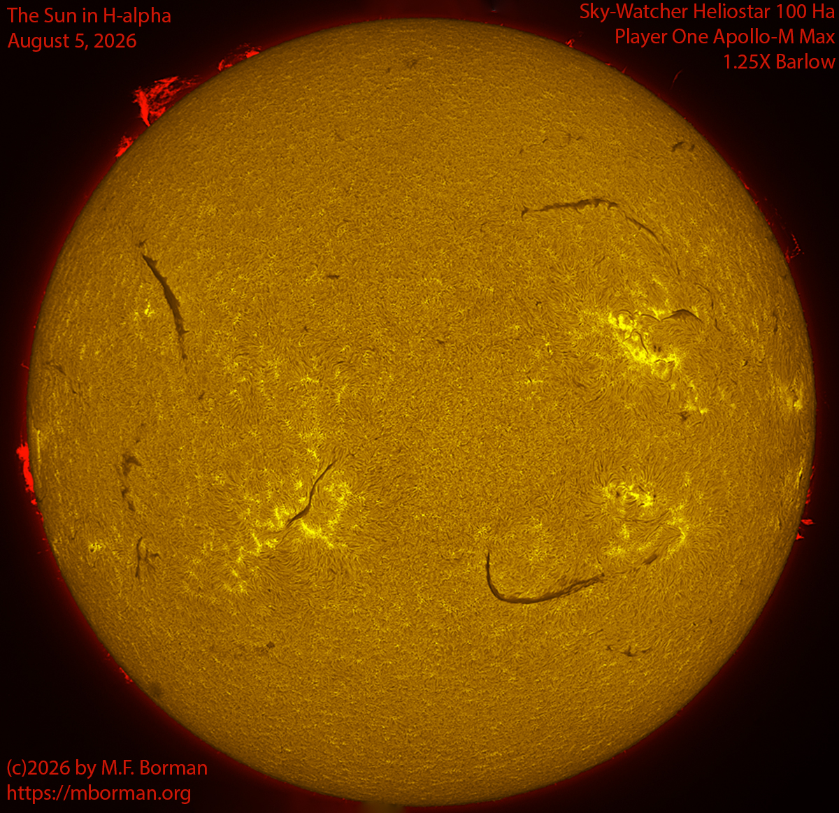 Solar image in h-alpha 08/05/26