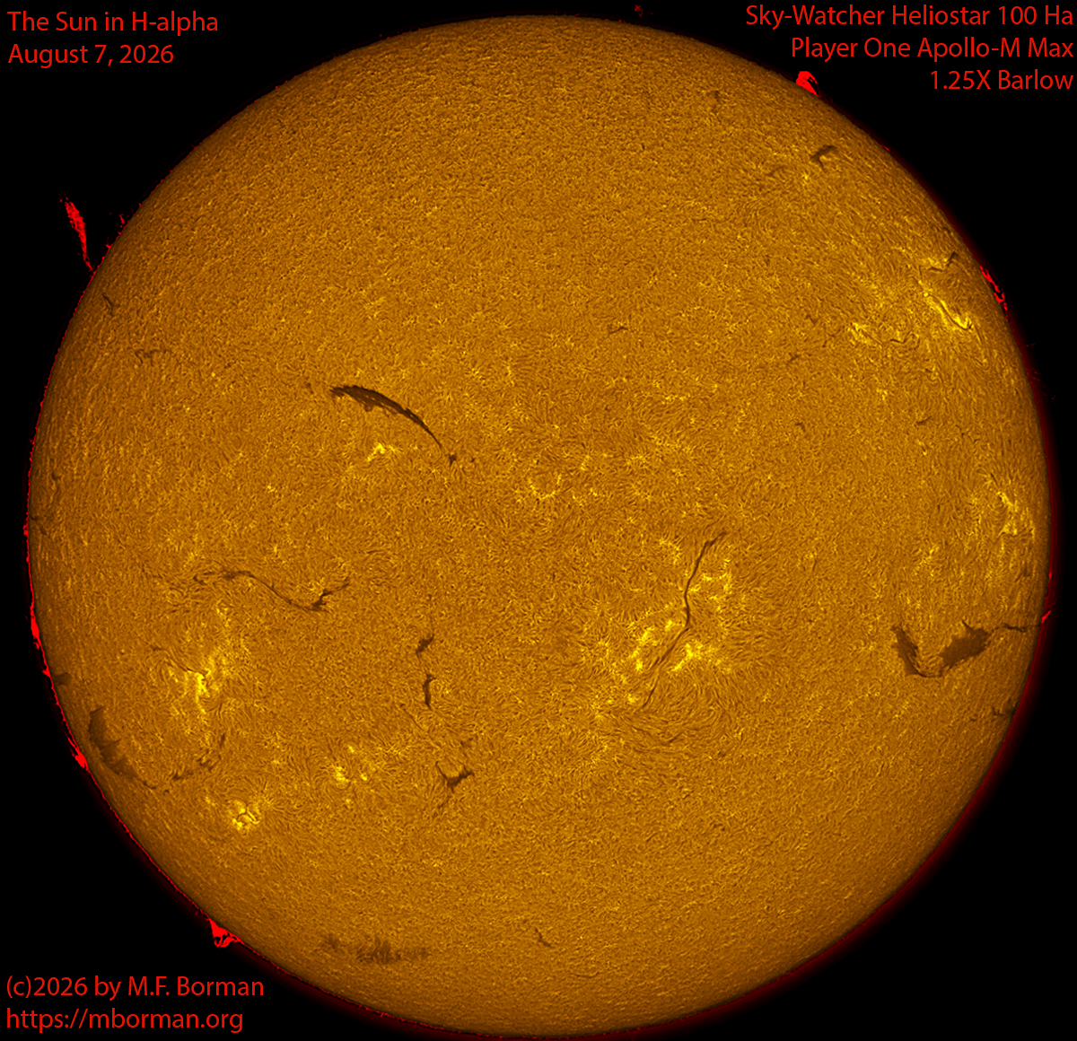 Solar image in h-alpha 08/07/26